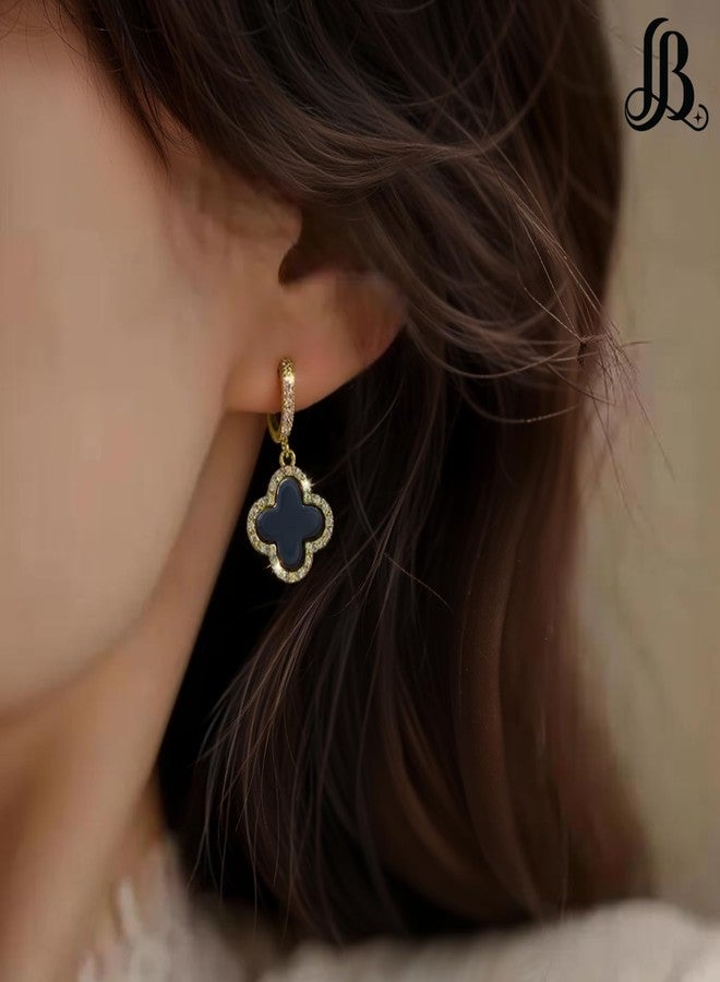 LaBling Hoop Earrings for Women | Hoop Earrings for Women | Lovely Gift - Black - Image 4